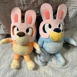 Bluey and Bingo Easter Plushies